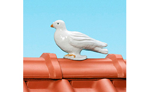 Декоративный элемент BRAAS Голубка, белый, 25 см
