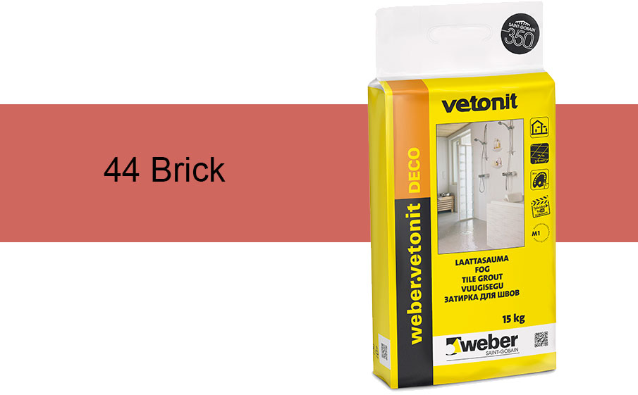 Затирка для швов weber.vetonit Deco 44 Brick, 15 кг
