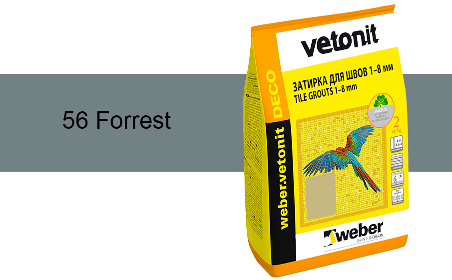 Затирка для швов weber.vetonit Deco 56 Forrest, 2 кг