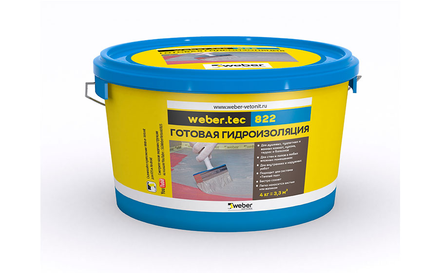 Полимерная мастика weber.tec 822 grey, серый, 4 кг