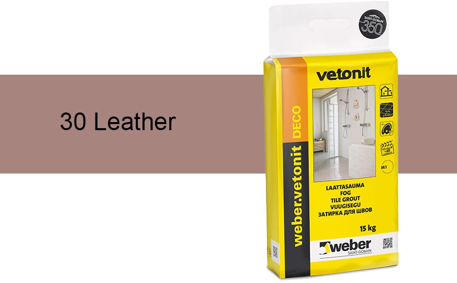Затирка для швов weber.vetonit Deco 30 Leather, 15 кг