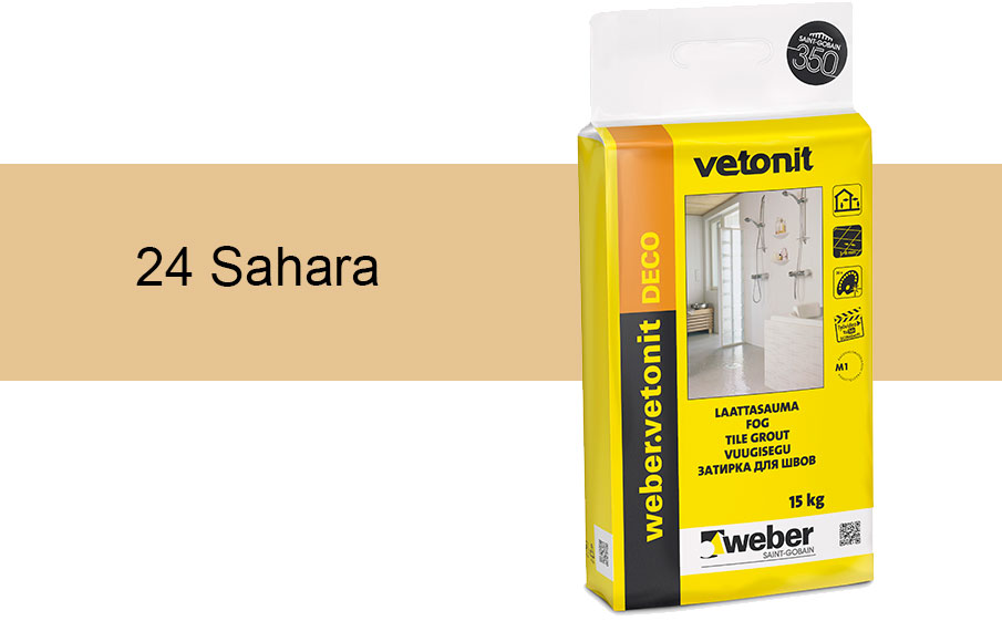 Затирка для швов weber.vetonit Deco 24 Sahara, 15 кг