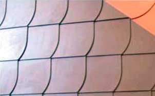 Декоративная плитка со скошенным углом правая BRAAS красная, 200*200*4