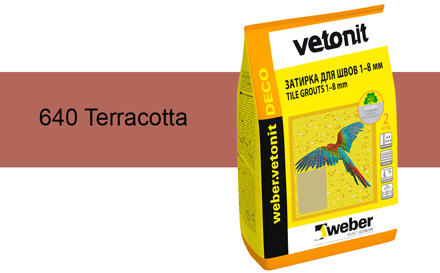 Затирка для швов weber.vetonit Deco 640 Terracotta, 2 кг