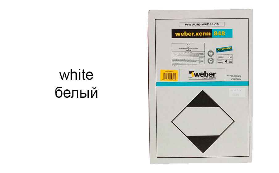 Затирка для швов weber.xerm 848 white, 4 кг