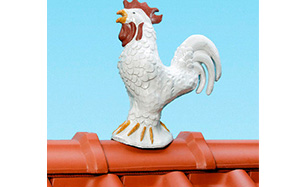 Декоративный элемент BRAAS Петух, красный, 28 см