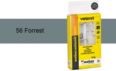 Затирка для швов weber.vetonit Deco 56 Forrest, 15 кг