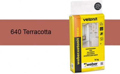 Затирка для швов weber.vetonit Deco 640 Terracotta, 15 кг