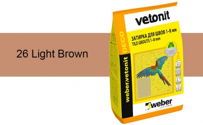 Затирка для швов weber.vetonit Deco 26 Light brown, 2 кг