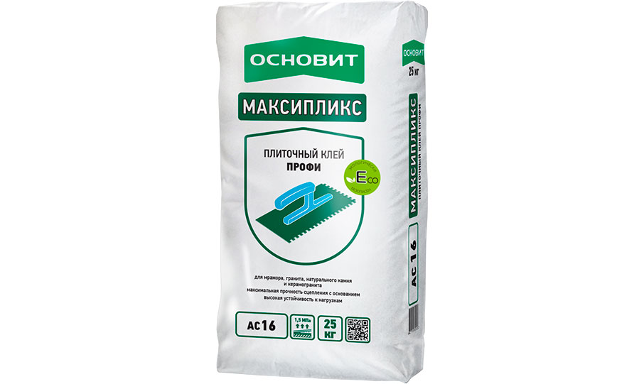 Плиточный клей ОСНОВИТ Максипликс AC16 (ранее серия Т16), 25 кг