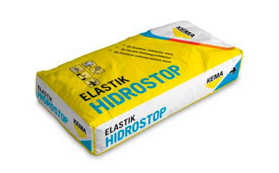Двухкомпонентная эластичная гидроизоляционная смесь KEMA Hidrostop Elastik, 28 кг