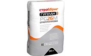 Штукатурка гипсовая Стройбриг Гиплан PG26 М для внутренних работ, 30 кг