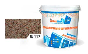 Цветная мозаичная штукатурка WallMix Ш117 Velour 0,4-0,8 мм, 20 кг