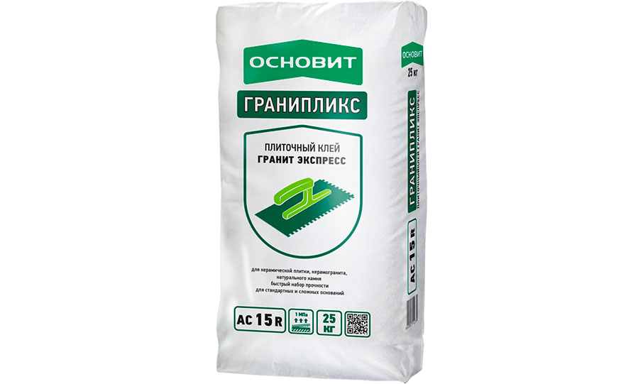 Плиточный клей ОСНОВИТ Гранипликс AC15 R  (ранее серия Скорпликс Т15), 25 кг