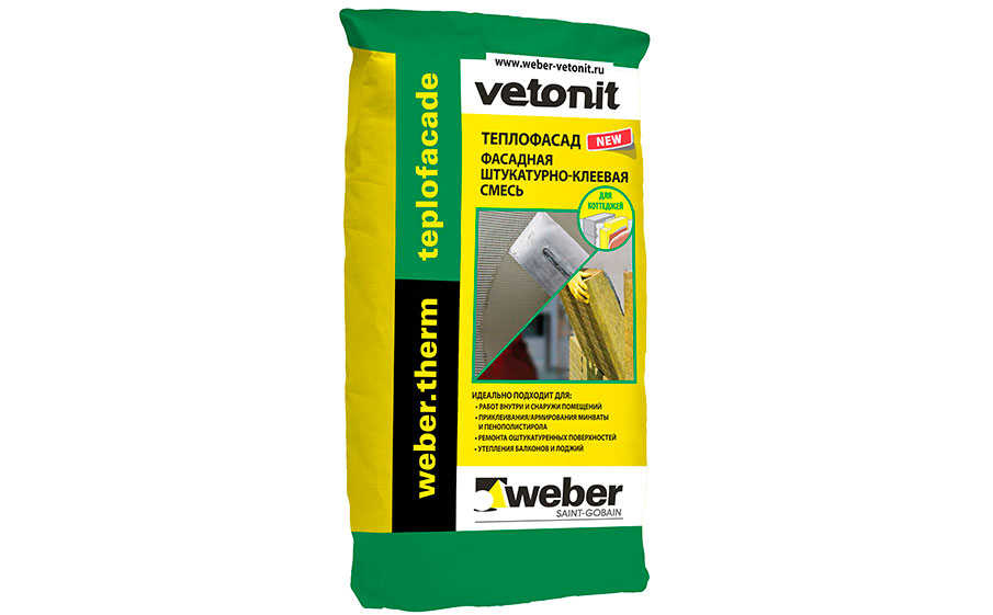 Армировочно-клеевая смесь для теплоизоляции weber.therm teplofacade, 25 кг