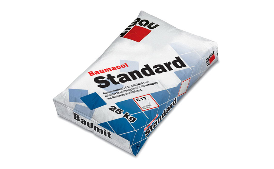 Клей для керамической плитки Baumit Baumacol Standart, 25 кг