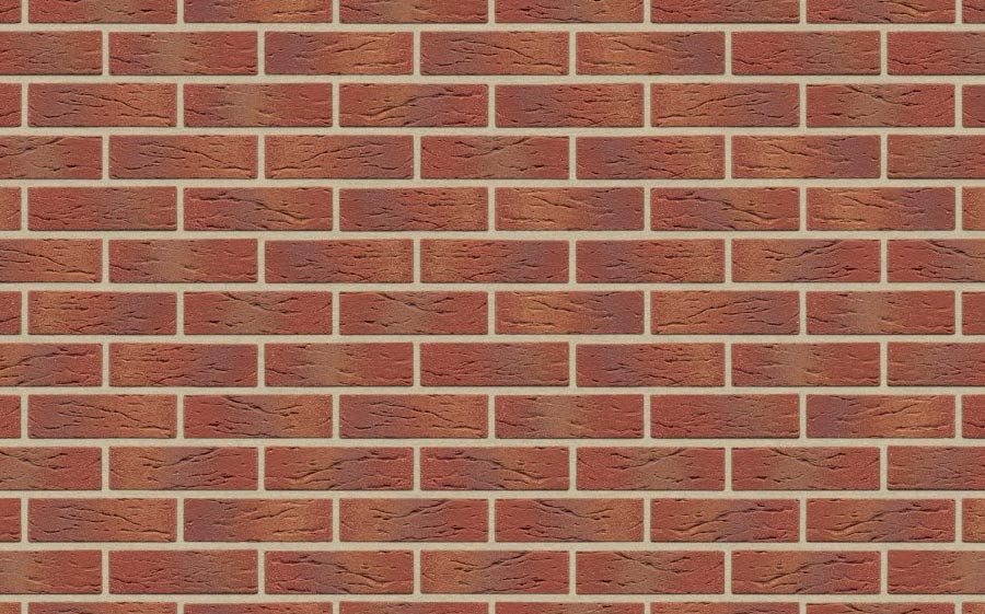 Клинкерная фасадная плитка Feldhaus Klinker R332 Classic carmesi multi mana, 240*52*9 мм