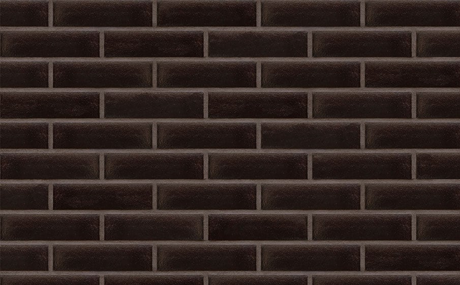 Клинкерная фасадная плитка KING KLINKER Free Art ониксовый черный (17), 240*71*14 мм