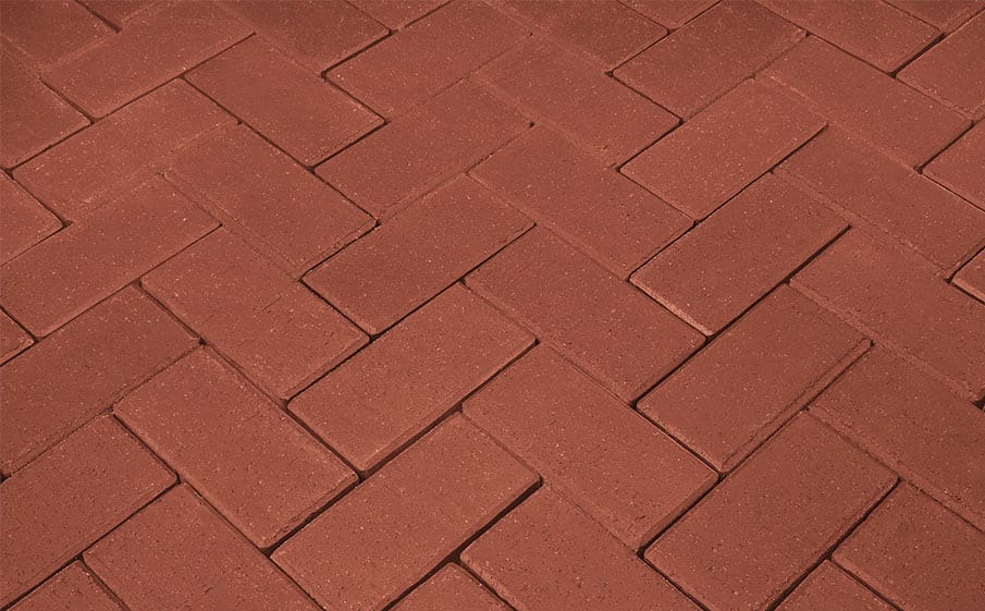 Тротуарная клинкерная брусчатка Penter rot, 240x118x52 мм