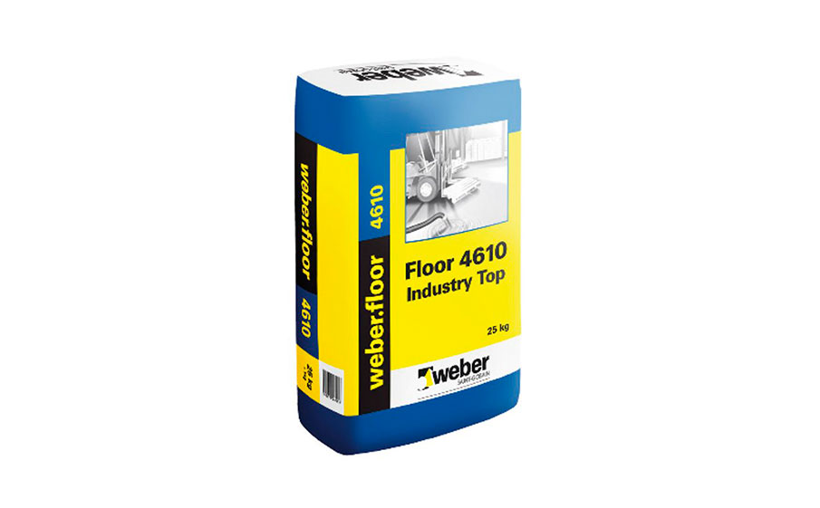 Износостойкий промышленный наливной пол weber.floor 4610, серый, 25 кг