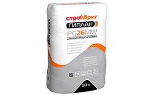 Штукатурка гипсовая Стройбриг Гиплан PG26 МW для внутренних работ, 30 кг