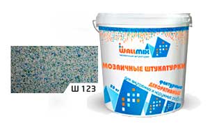 Цветная мозаичная штукатурка WallMix Ш123 Velour 0,4-0,8 мм, 20 кг