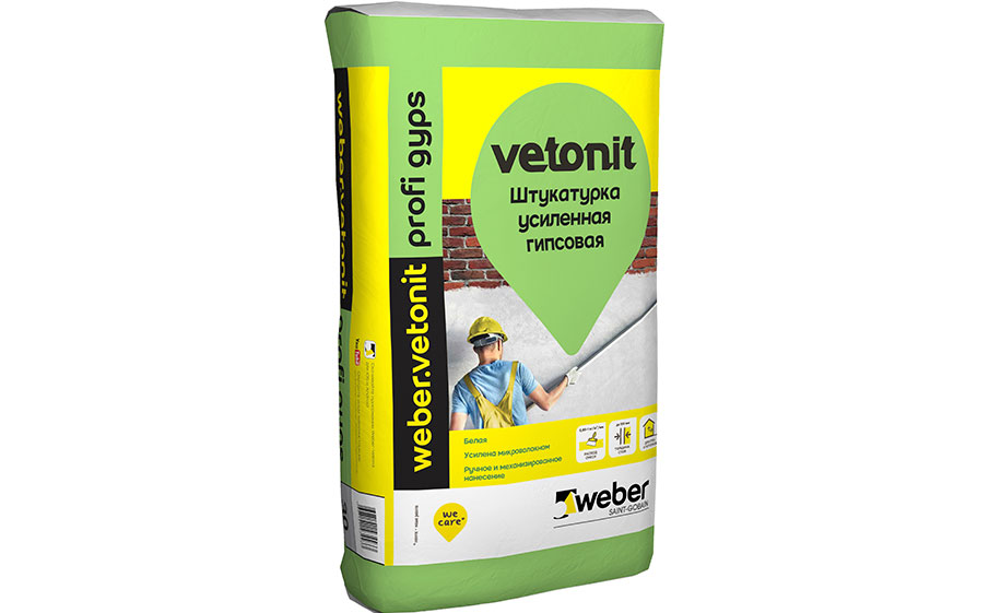 Штукатурка гипсовая weber.vetonit profi gyps, 30 кг
