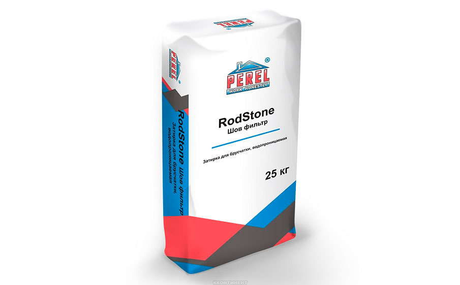Затирка для брусчатки PEREL RoadStone Шов-фильтр 0953 серая, 25 кг