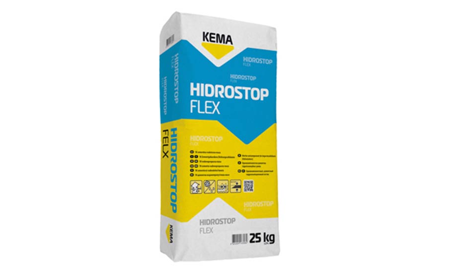 Однокомпонентная высокоэластичная гидроизоляционная смесь KEMA HIDROSTOP FLEX, 20 кг