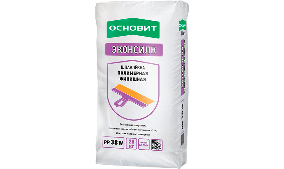 Полимерная шпаклевка ОСНОВИТ ЭКОНСИЛК PP38 W, 20 кг