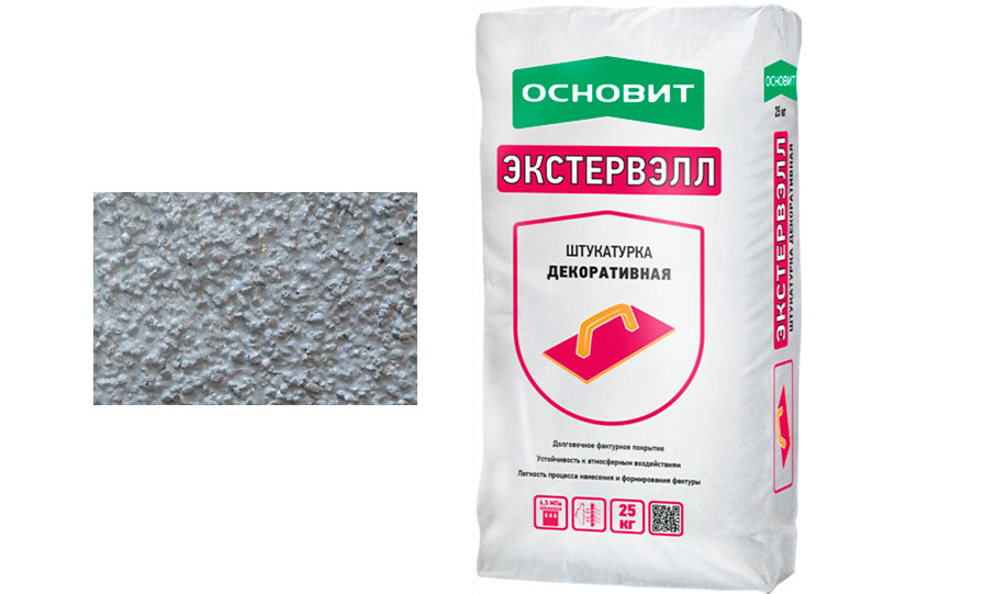 Штукатурка декоративная ОСНОВИТ ЭКСТЕРВЭЛЛ OS-1.5 GS "шуба", 25 кг