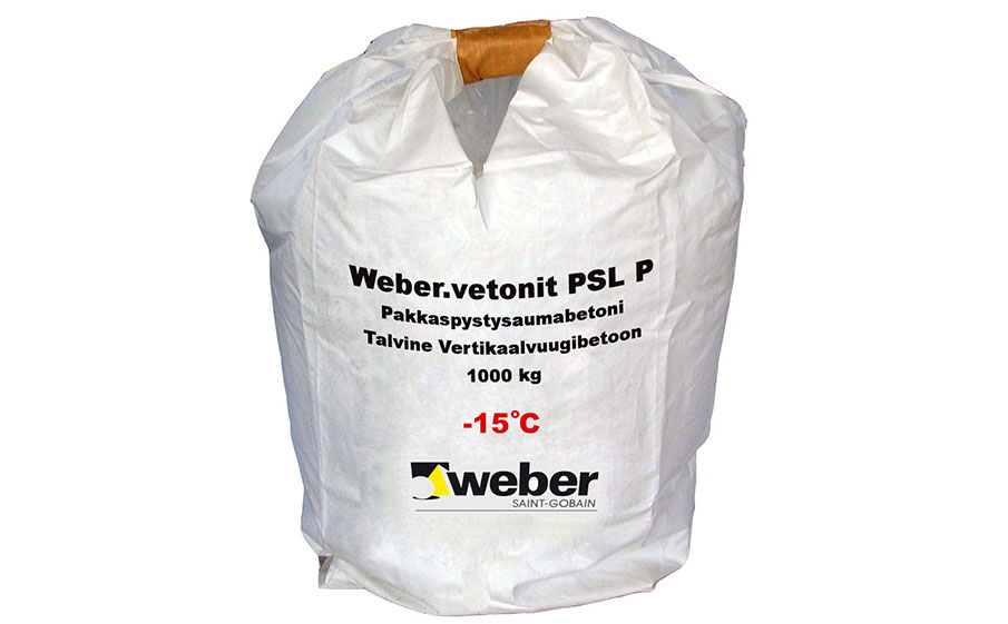 Бетон для заделки вертикальных швов weber.vetonit PSL P зимний, 1000 кг