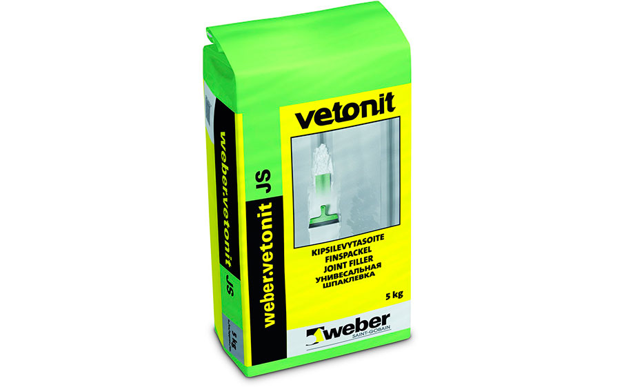 Шпаклевка финишная weber.vetonit JS, белая, 5 кг