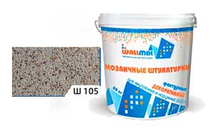 Цветная мозаичная штукатурка WallMix Ш105 Velour 0,4-0,8 мм, 20 кг