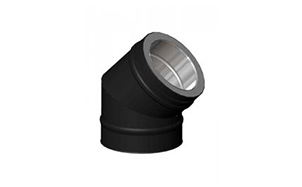 Отвод SCHIEDEL PERMETER 25 45 град. черный, D 130/180 мм