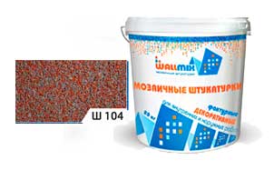 Цветная мозаичная штукатурка WallMix Ш104 Velour 0,4-0,8 мм, 20 кг