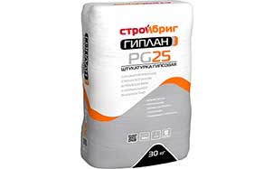 Штукатурка гипсовая Стройбриг Гиплан PG25 для внутренних работ, 30 кг