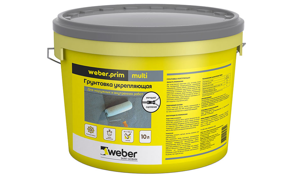 Грунтовка универсальная weber.prim multi, 10 л