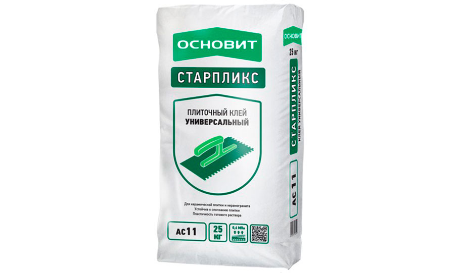 Плиточный клей ОСНОВИТ СТАРПЛИКС АС11, 5 кг