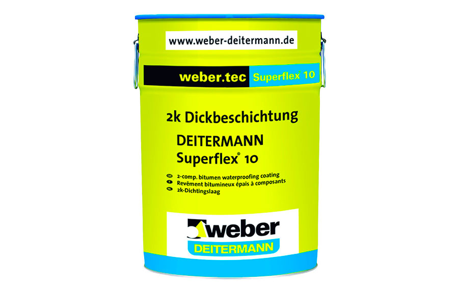 Битумно-полимерное покрытие weber.tec Superflex10 серый, 30 л