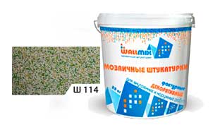 Цветная мозаичная штукатурка WallMix Ш114 Velour 0,4-0,8 мм, 20 кг