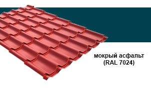 Металлочерепица Grand Line Classic Quarzit Lite RAL 7024 мокрый асфальт