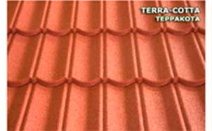 Композитная черепица METROTILE МетроБонд терракот, 1350*415 мм
