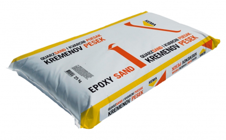 Сухой кварцевый песок KEMA Epoxy sand фракция 0,1-0,3 мм, 25 кг