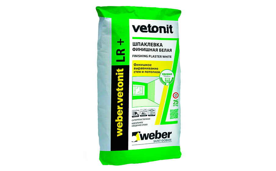 Шпаклевка финишная weber.vetonit LR+, белая, 5 кг