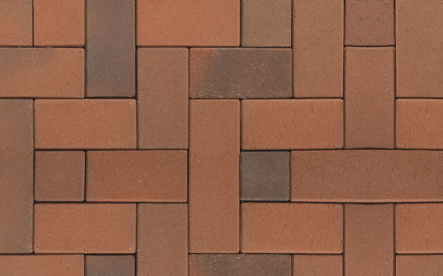 Клинкерная тротуарная брусчатка ABC Recker-bunt, 200х100х45 мм