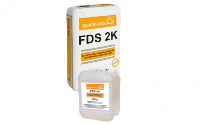 Эластичная двухкомпонентная гидроизоляция quick-mix FDS 2K, 35 кг