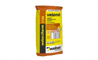 Армировочно-клеевая смесь для теплоизоляции weber.therm S100, 25 кг