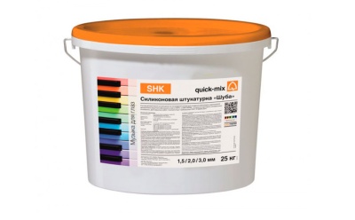 Силиконовая штукатурка quick-mix SHK Шуба 3 мм белая, 25 кг