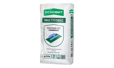 Плиточный клей усиленный ОСНОВИТ Мастпликс АС12 H, 25 кг